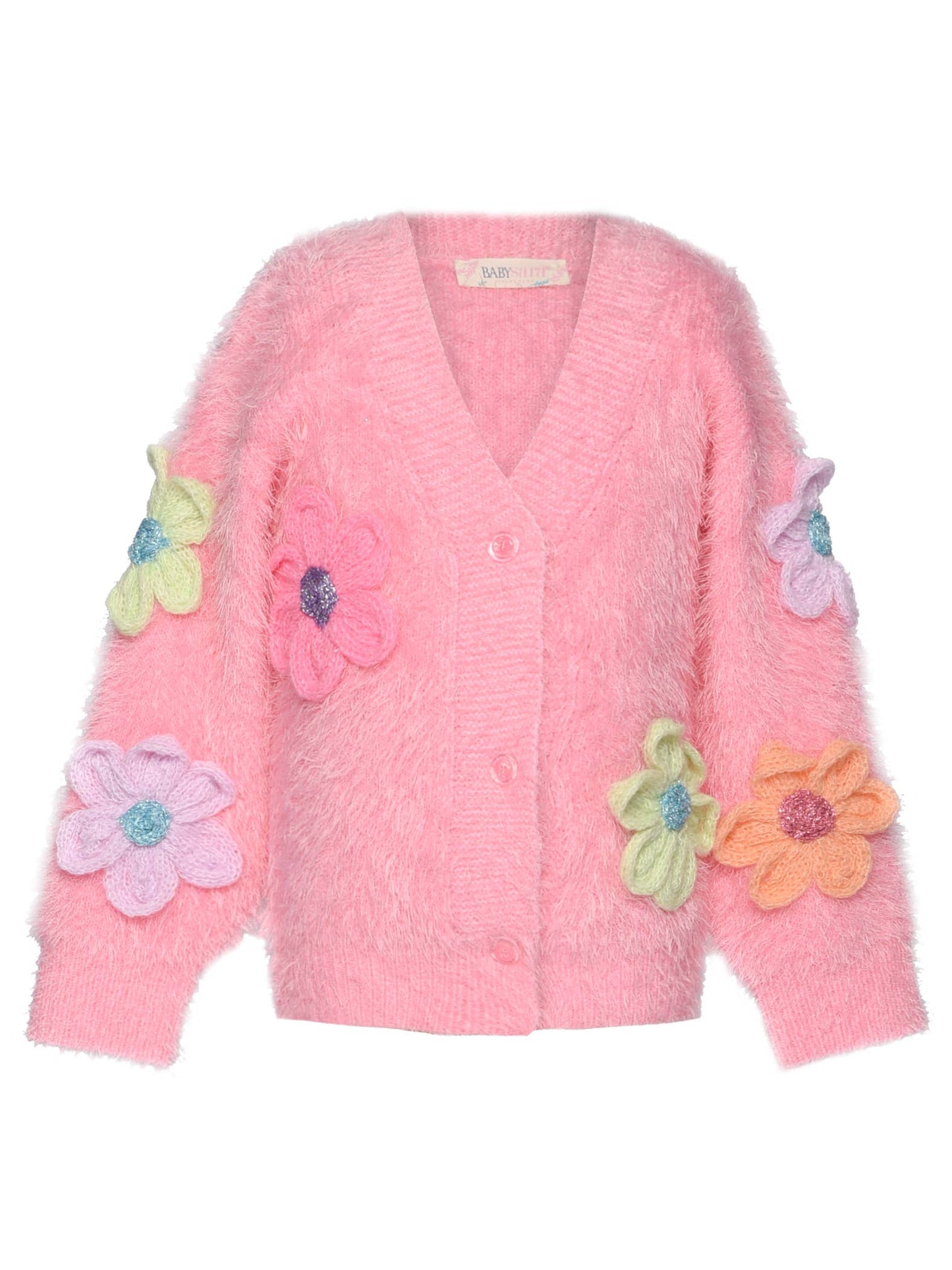 3d Flower Cardigan: Pink